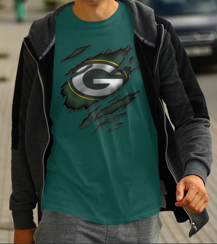 Green Bay Packers Iconic G Logo Tear-Away T-Shirt