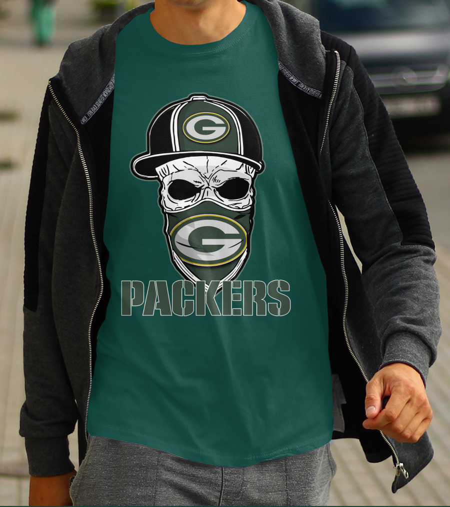 Packers Skull Hat Green Bay Packers T-Shirt