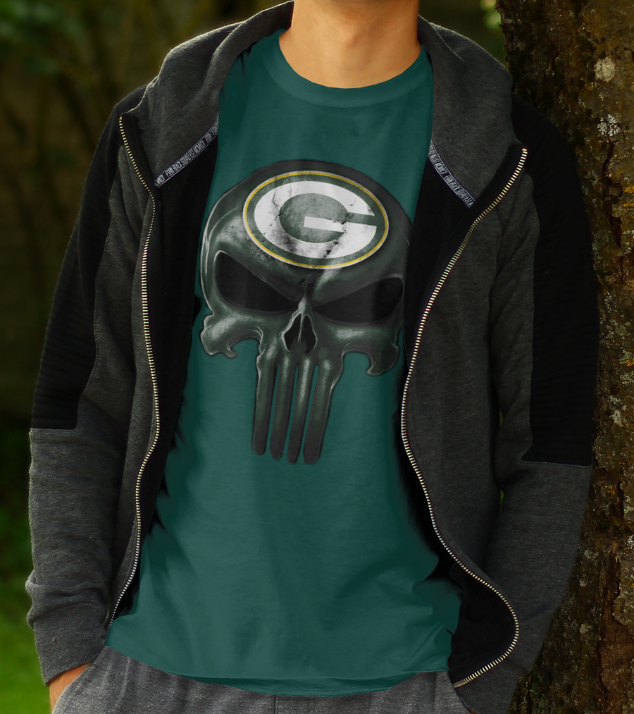 Green Bay Packers Skull T-Shirt