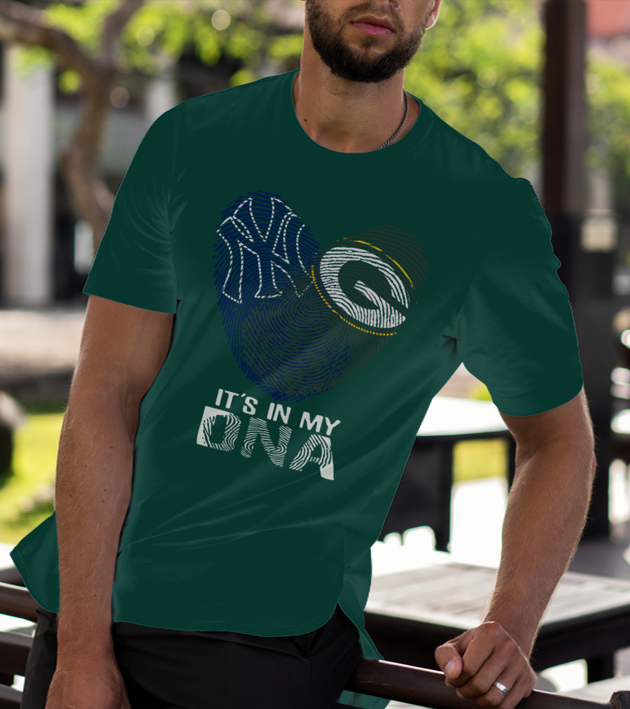 New York Yankees Green Bay Packers It's In My Dna T-Shirt