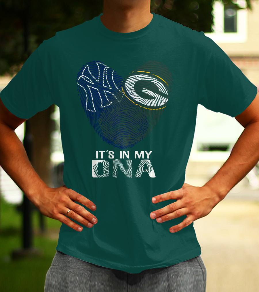 New York Yankees Green Bay Packers It's In My Dna T-Shirt