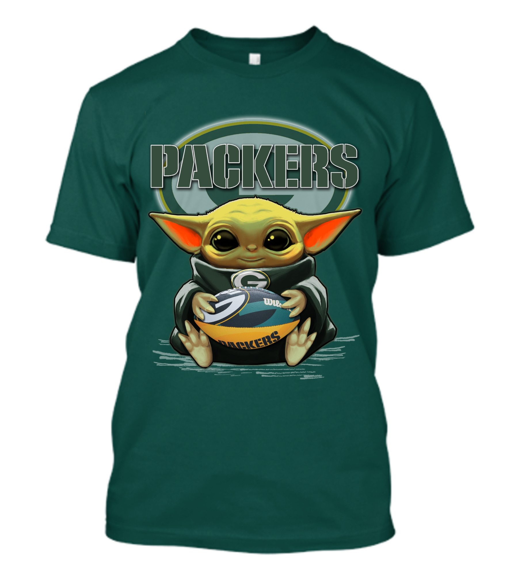 Packers Yoda Holding Green Bay Football T-Shirt