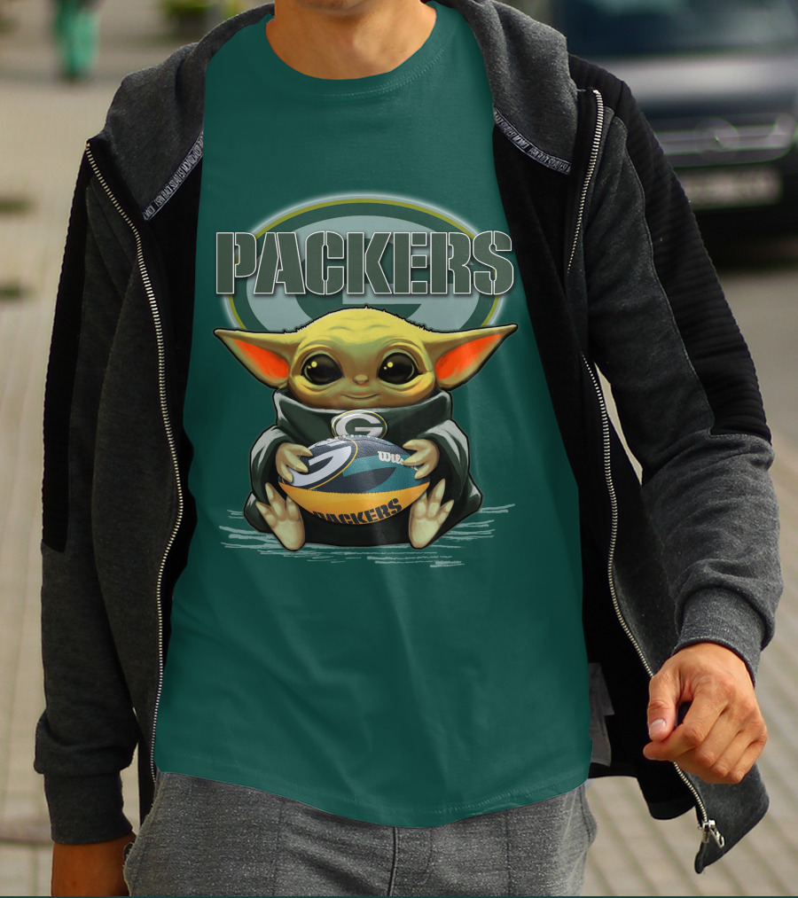 Packers Yoda Holding Green Bay Football T-Shirt