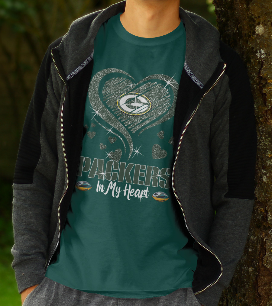 Packers In My Heart Green Bay Packers T-Shirt