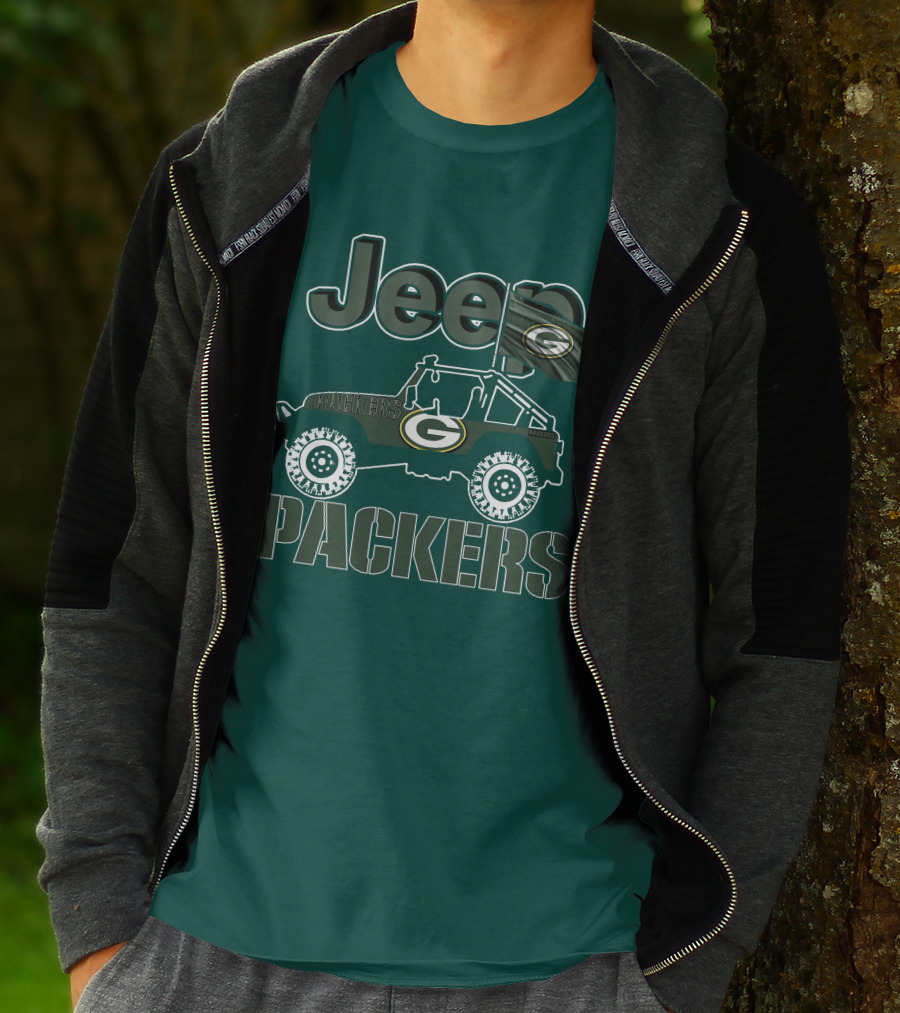 Jeep Green Bay Packers Off-Road Adventure Fans T-Shirt