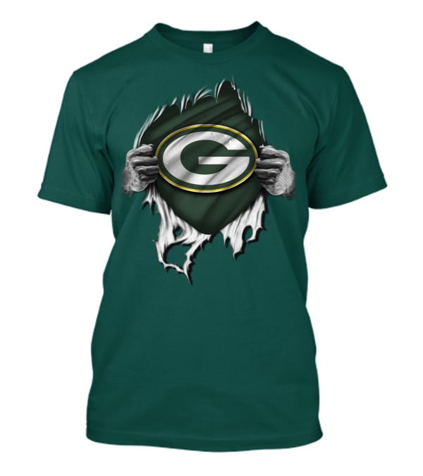 Green Bay Packers Torn Logo Superfan T-Shirt