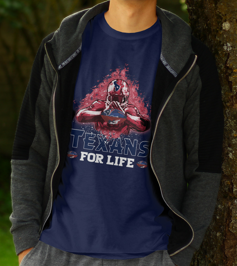 Texans For Life Houston Football Fan Commitment T-Shirt