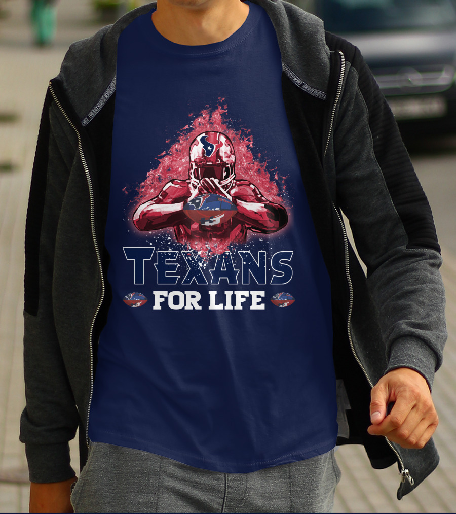 Texans For Life Houston Football Fan Commitment T-Shirt