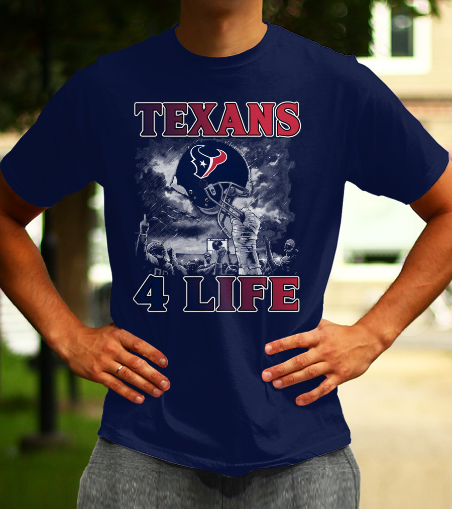 Texans 4 Life Helmet Celebration T-Shirt