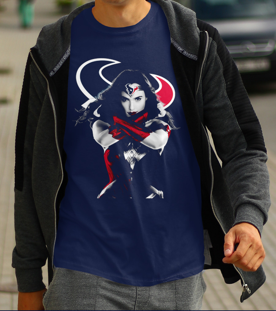 Houston Texans Wonder Woman Hero Icon T-Shirt