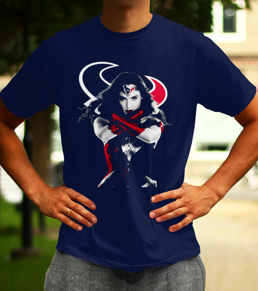 Houston Texans Wonder Woman Hero Icon T-Shirt