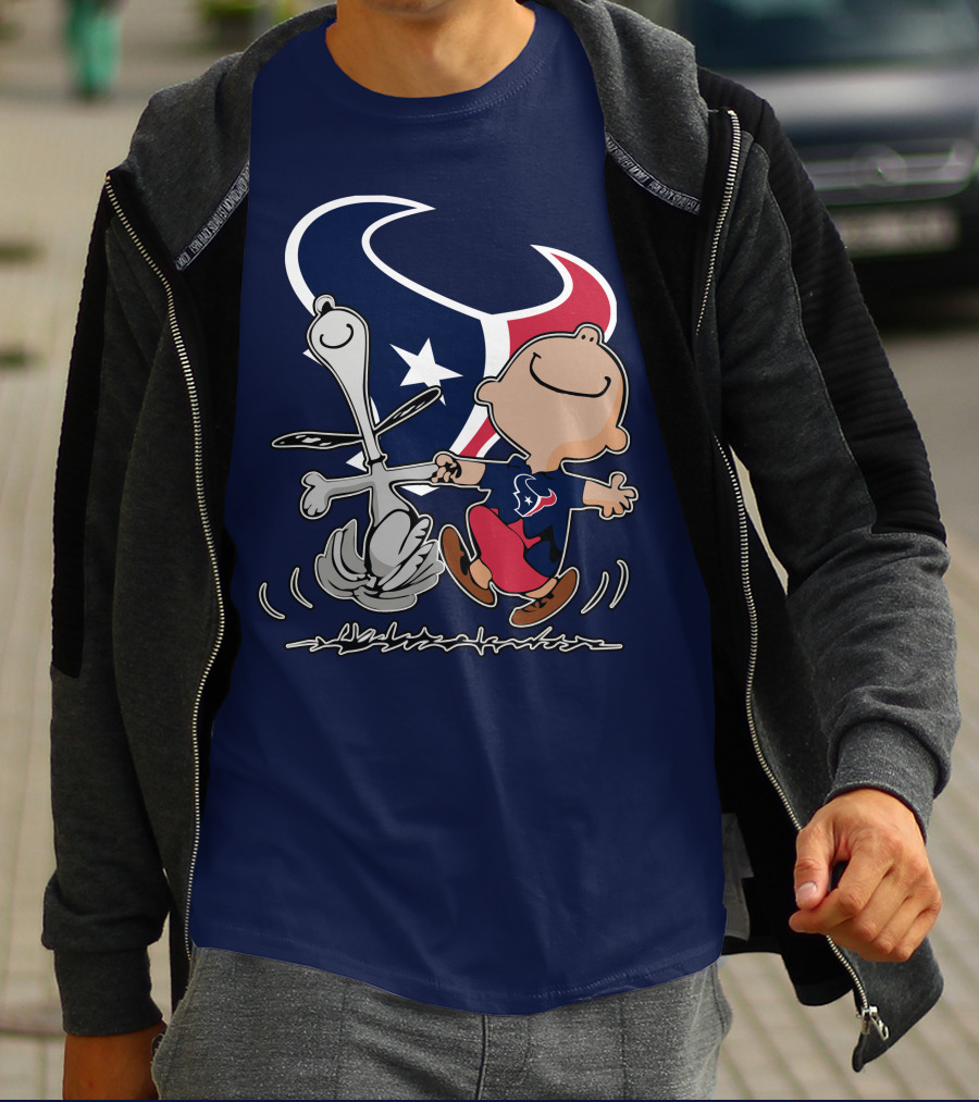 Houston Texans Snoopy And Friends Dance Vui Lòng Không Dùng Peanυts Này T-Shirt