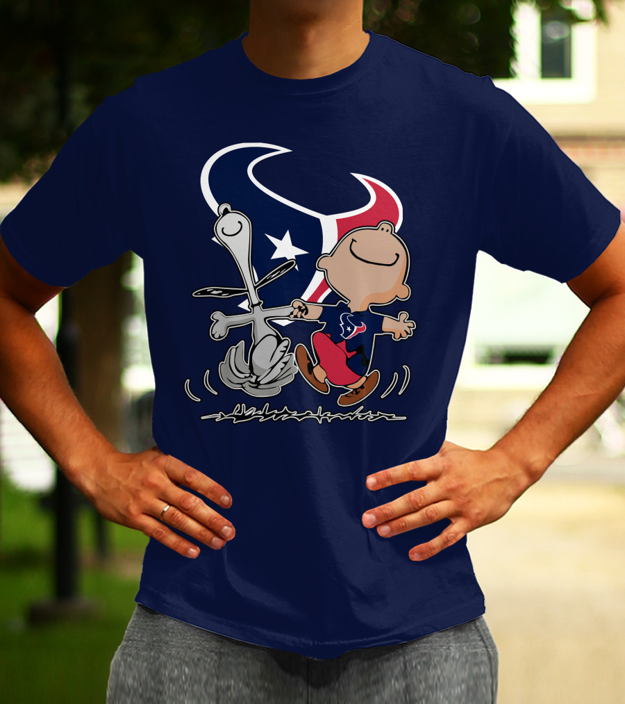 Houston Texans Snoopy And Friends Dance Vui Lòng Không Dùng Peanυts Này T-Shirt