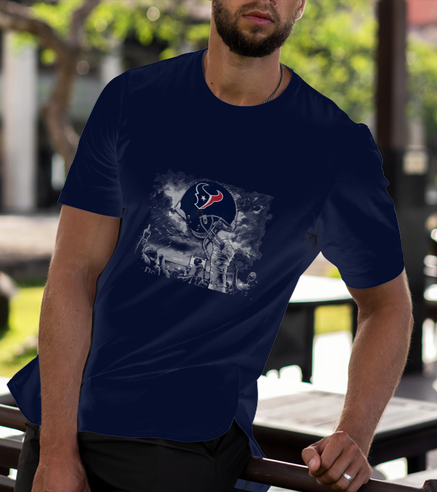 Houston Texans Helmet Victory Celebration Scene T-Shirt