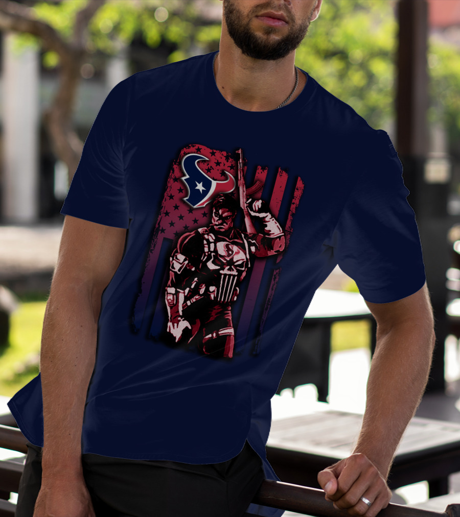 Houston Texans Marvel Punisher Star-Spangled Hero T-Shirt