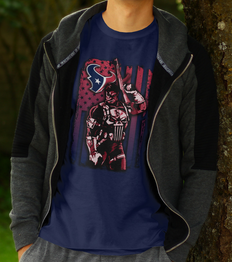 Houston Texans Marvel Punisher Star-Spangled Hero T-Shirt