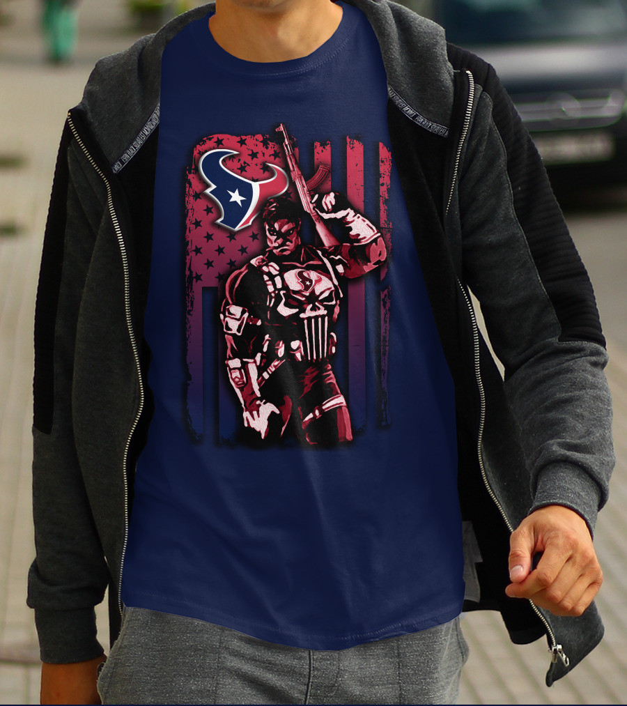 Houston Texans Marvel Punisher Star-Spangled Hero T-Shirt