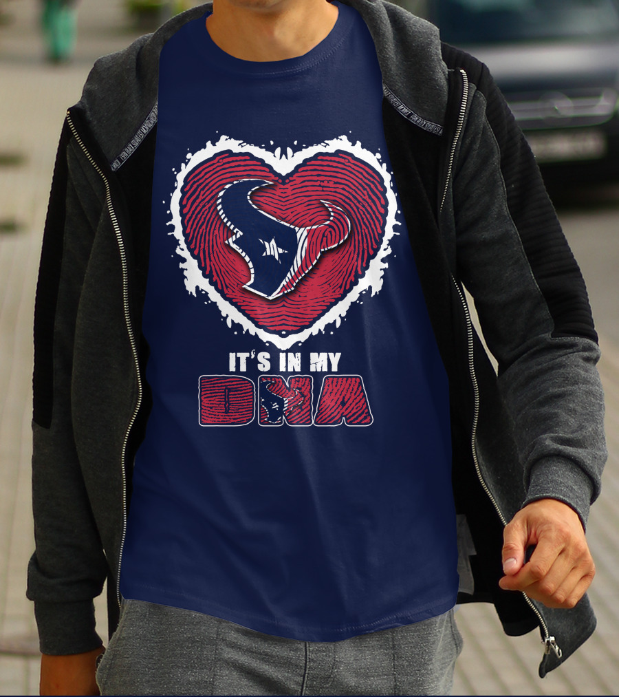 It's In My DNA Houston Texans Heart T-Shirt