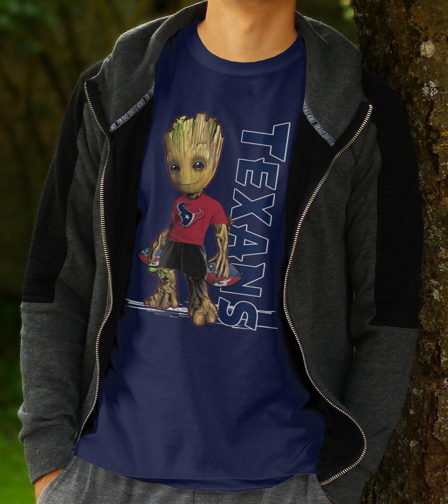 Groot Houston Texans NFL Team Fan Mascot T-Shirt