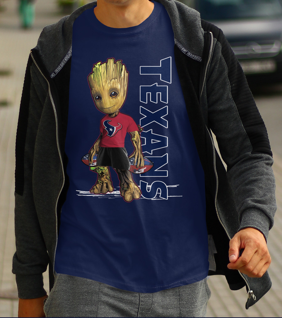 Groot Houston Texans NFL Team Fan Mascot T-Shirt