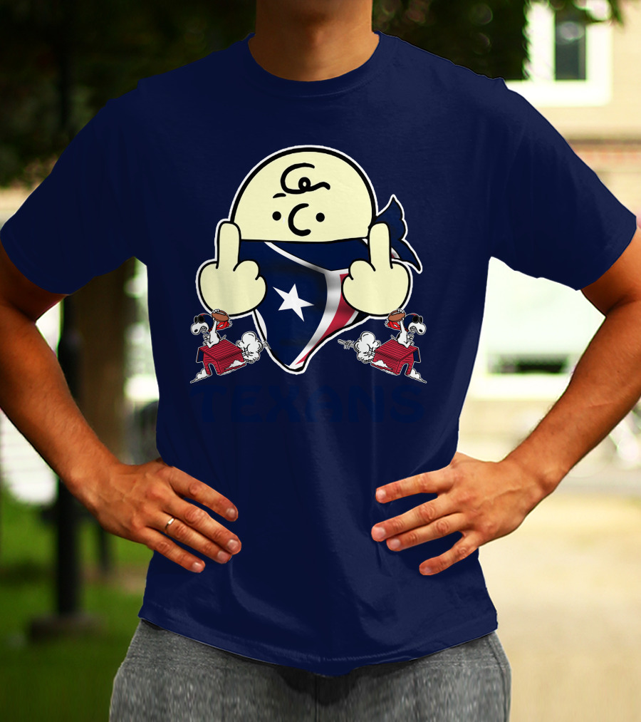 Houston Texans Snoopy Middle Finger T-Shirt
