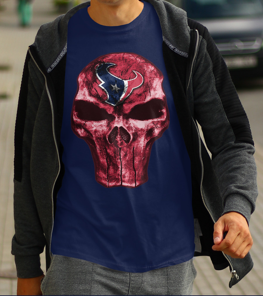 Houston Texans Skull Emblem T-Shirt