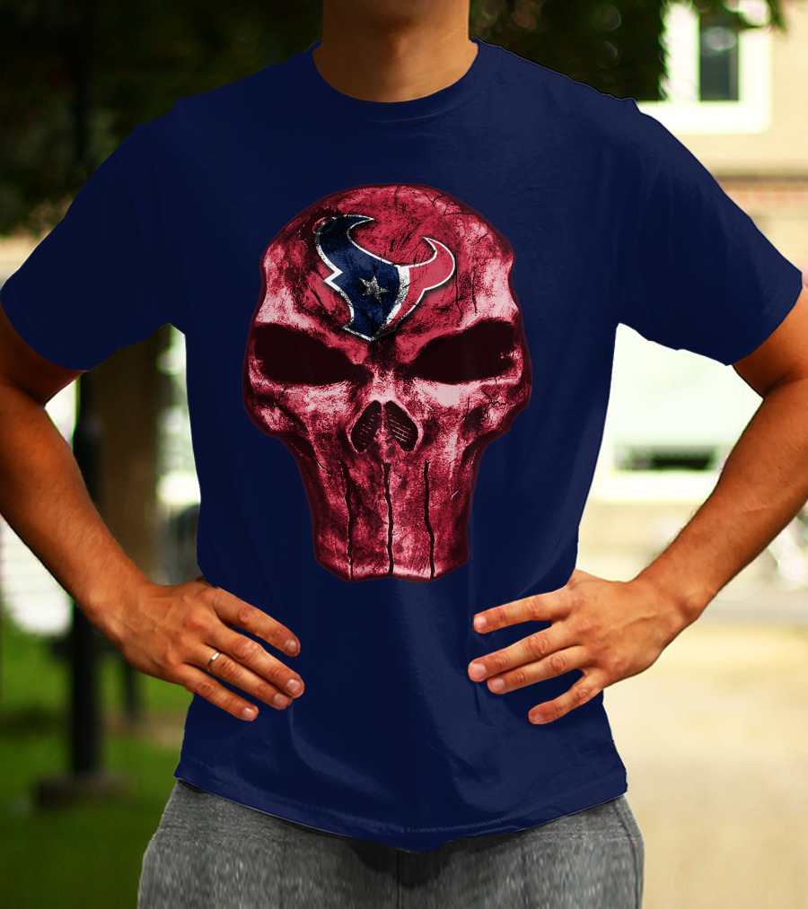 Houston Texans Skull Emblem T-Shirt