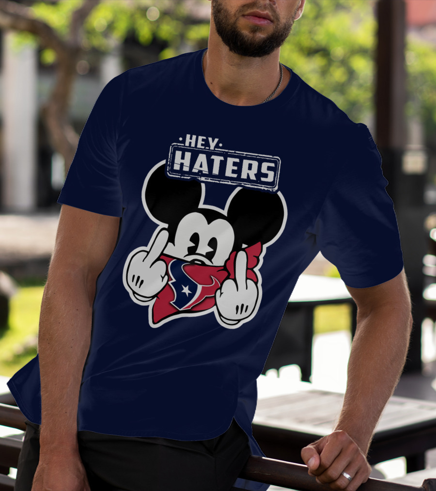 Hey Haters Mick Houston Texans Bandana Display T-Shirt