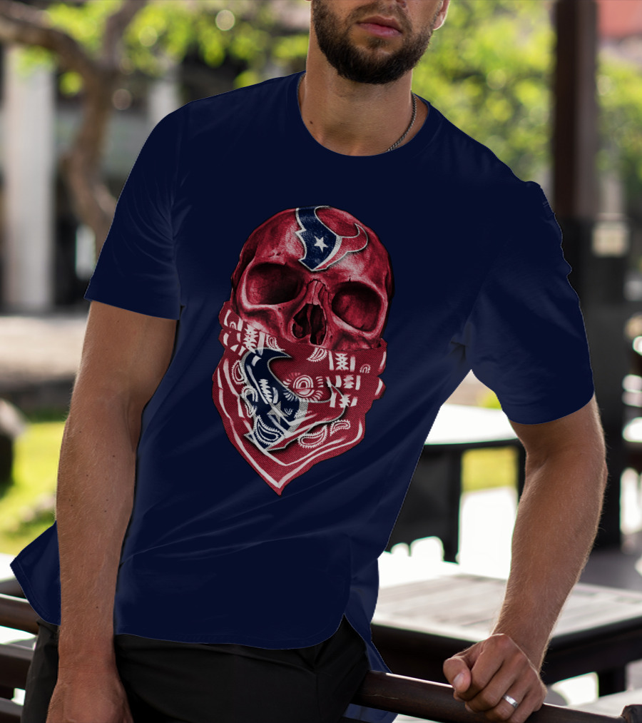 Houston Texans Skull Bandana T-Shirt