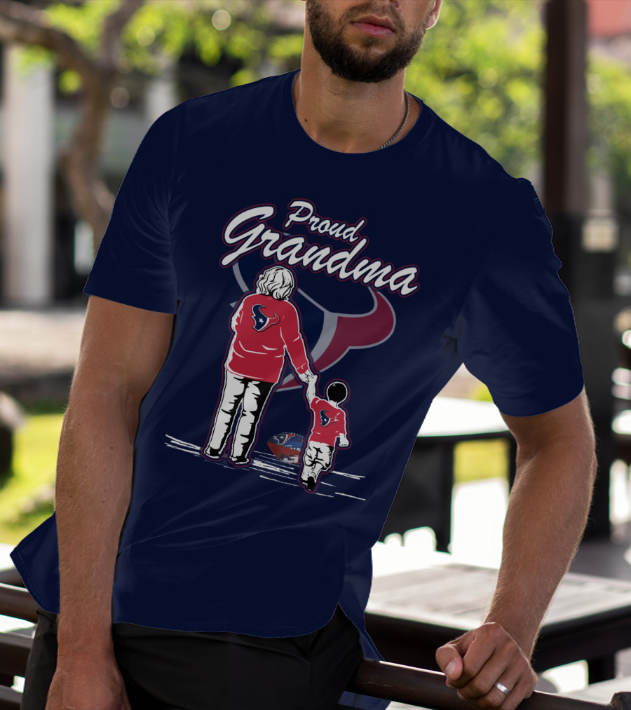 Proud Grandma Houston Texans Fan Family Football T-Shirt