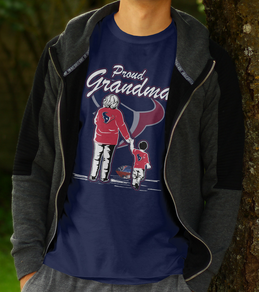 Proud Grandma Houston Texans Fan Family Football T-Shirt