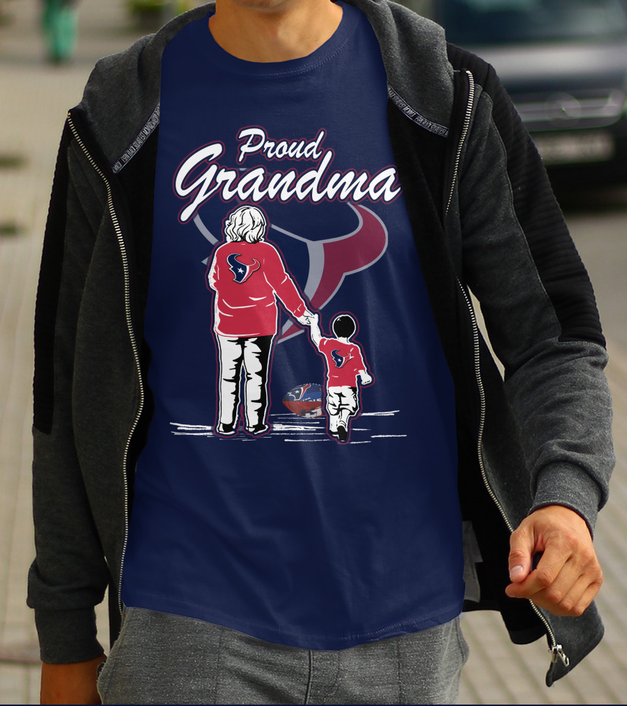 Proud Grandma Houston Texans Fan Family Football T-Shirt