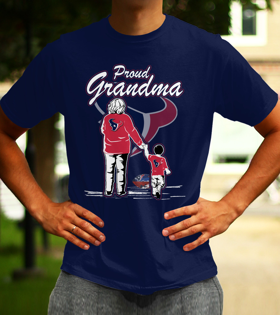 Proud Grandma Houston Texans Fan Family Football T-Shirt