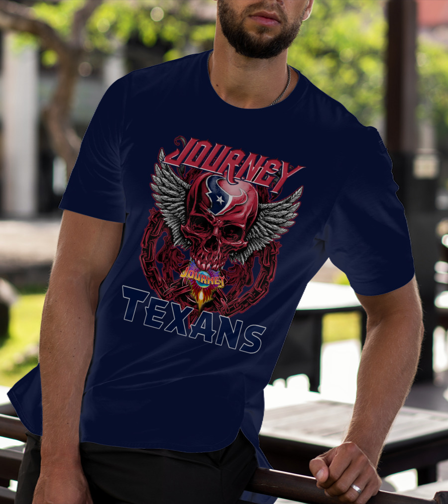 Journey Texans Skull Wings Nfl Fusion T-Shirt