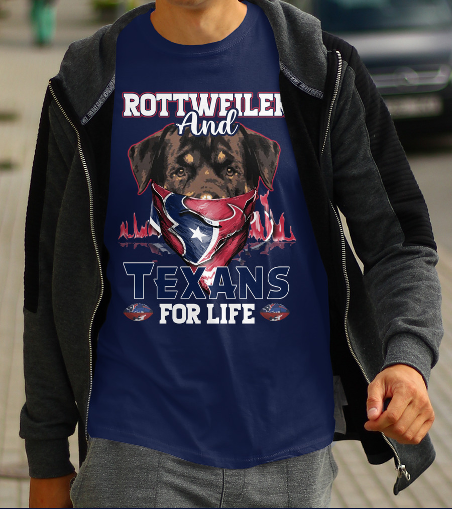 Rottweiler And Texans For Life T-Shirt