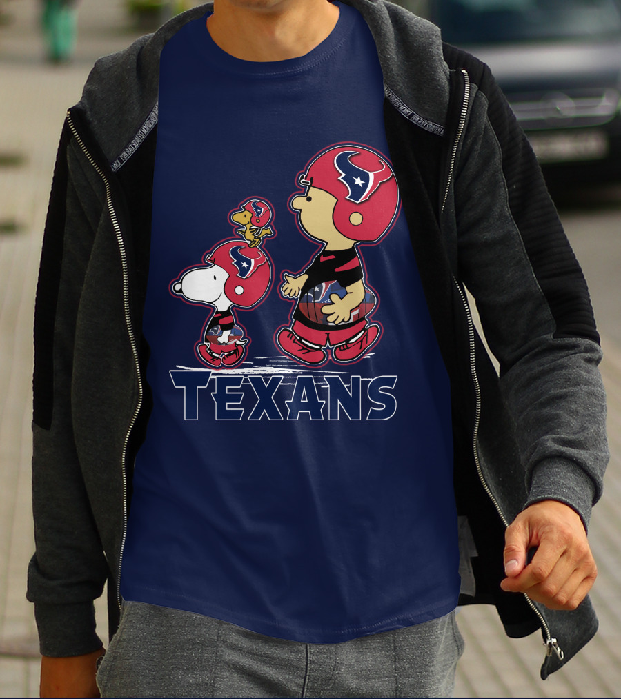 Houston Texans Snpfootball Cartoon Characters T-Shirt