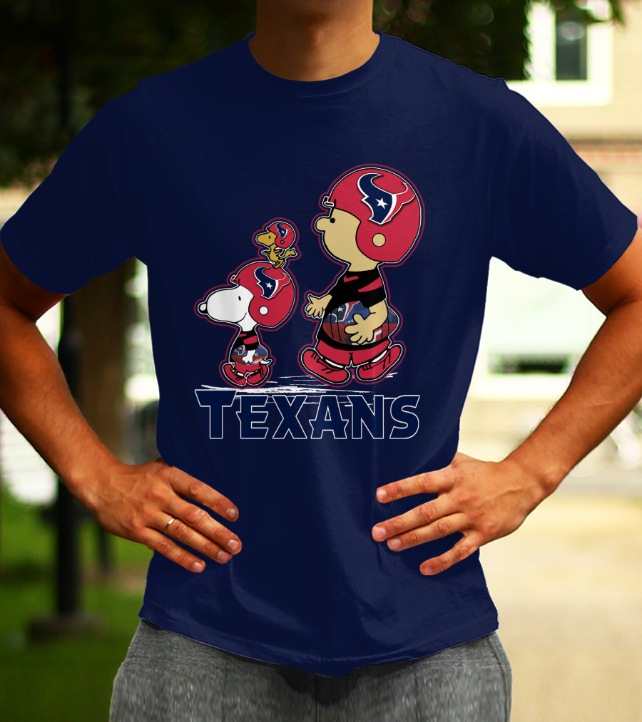 Houston Texans Snpfootball Cartoon Characters T-Shirt