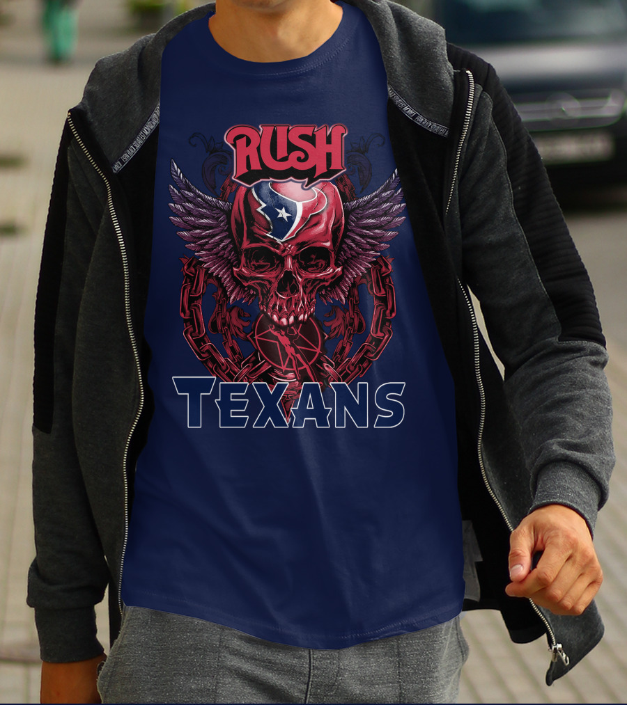 Rush Texans Skull Wings Iconic T-Shirt