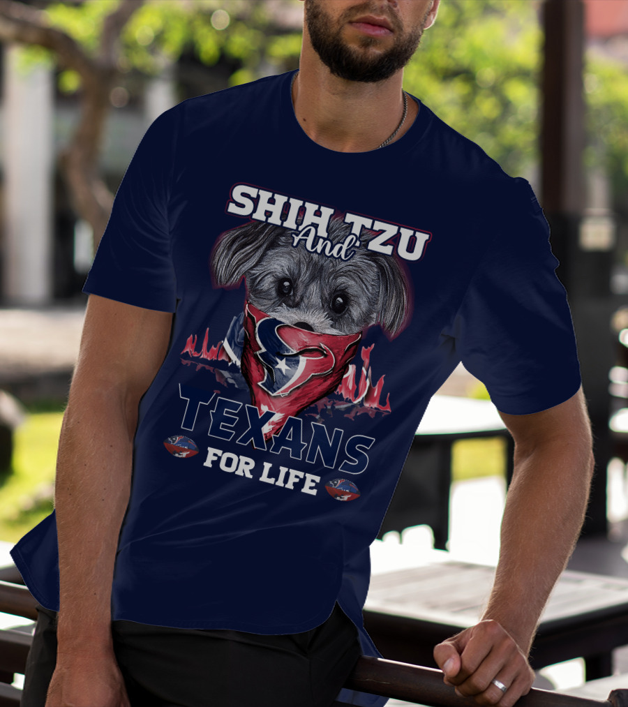 Shih Tzu And Texans For Life T-Shirt