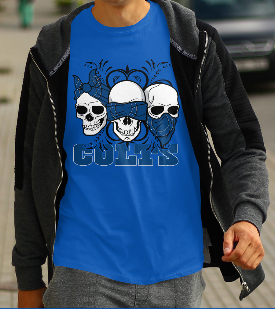 Colts 3 Skull Bandana T-Shirt