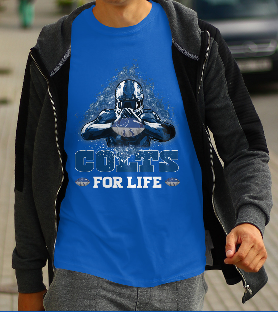Colts For Life Indianapolis Football Fan Bold Passion T-Shirt