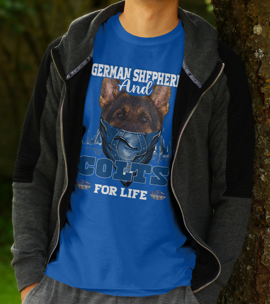 German Shepherd And Colts For Life T-Shirt