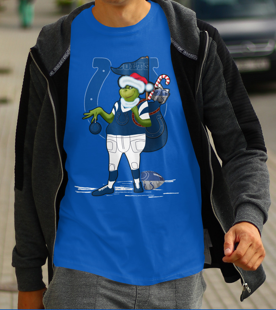 Grinchxmas Indianapolis Colts Holiday Football Cheer T-Shirt