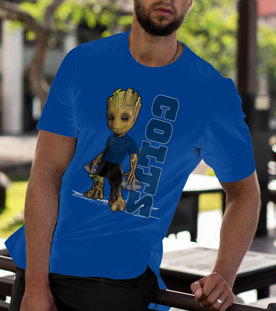 Groot Wearing Indianapolis Colts Shirt T-Shirt