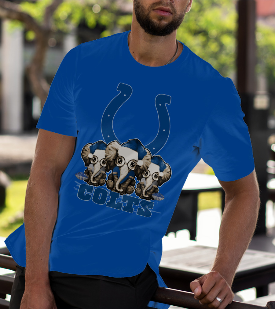 Elephant Xmas Indianapolis Colts Colts T-Shirt