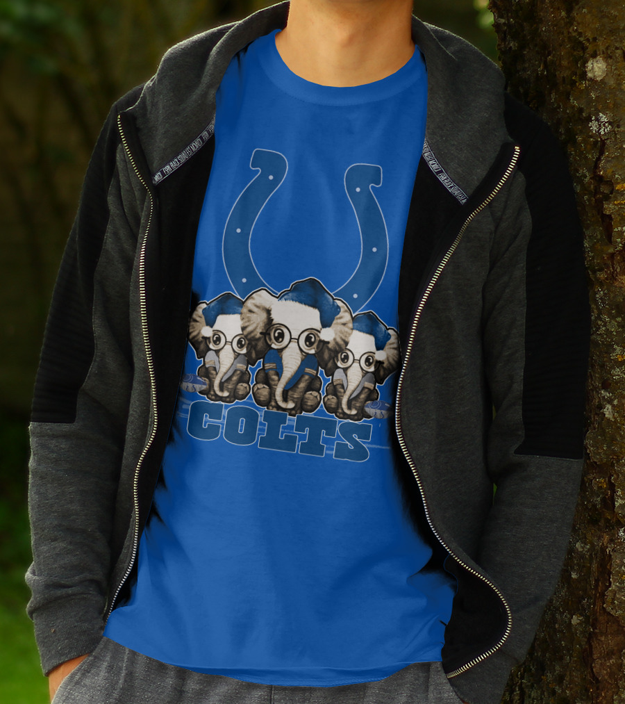 Elephant Xmas Indianapolis Colts Colts T-Shirt