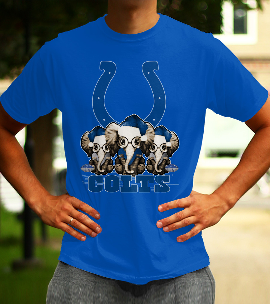 Elephant Xmas Indianapolis Colts Colts T-Shirt