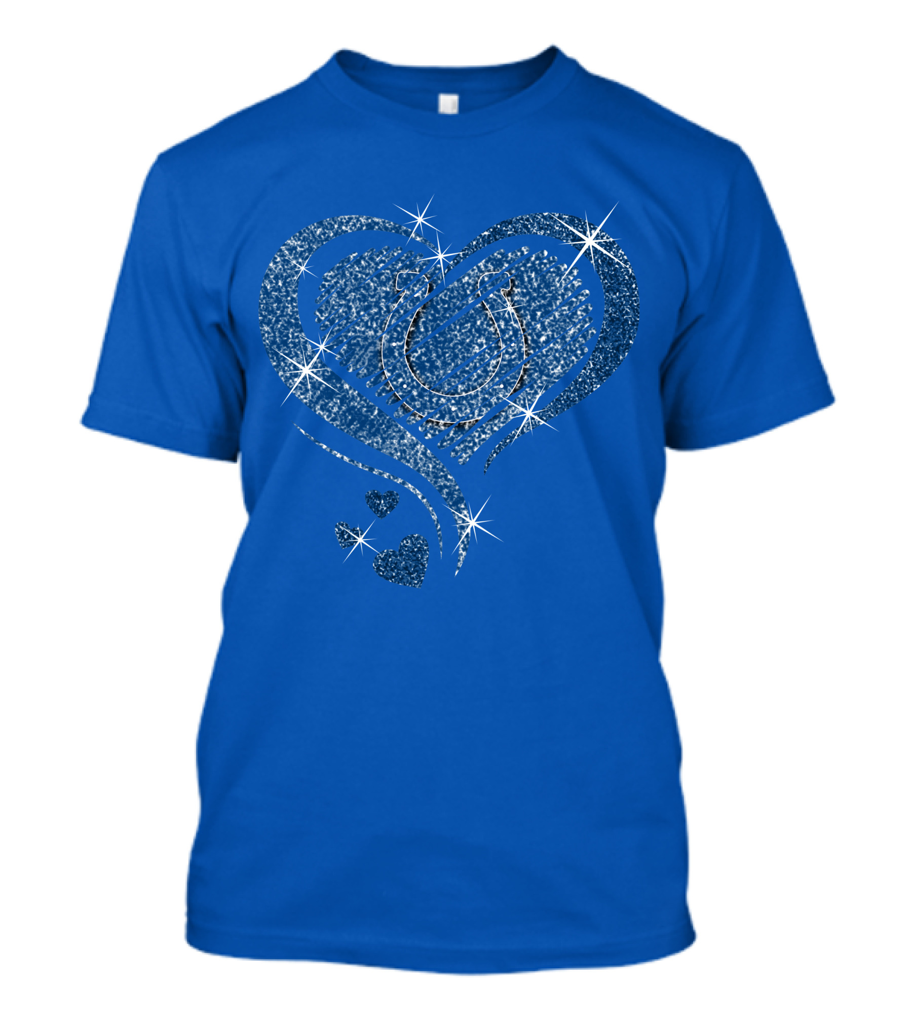 Heart Diamond Glitter Indianapolis Colts Sparkle T-Shirt