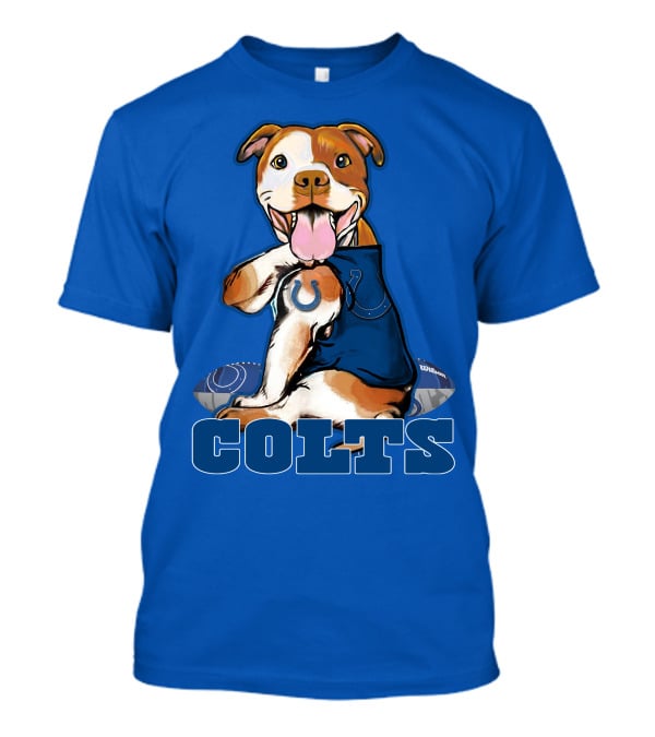 Colts Pittbull Indianapolis Colts Football Fan Dog T-Shirt