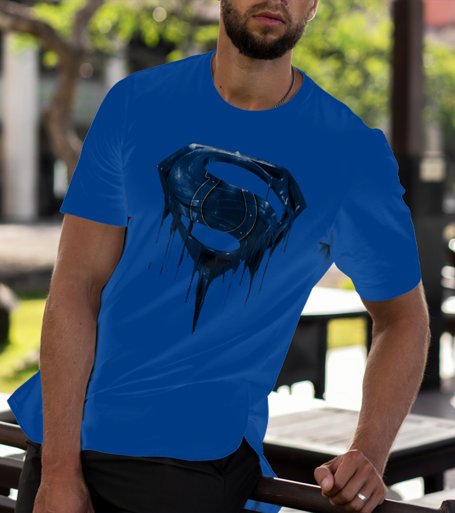Spm Indianapolis Colts Superman Dripping T-Shirt